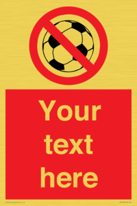 Custom No Ball Games Sign